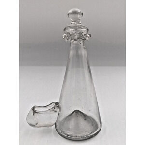 Vintage Blown Glass Bird Water Feeder Waterer 5.5" For Bird Cage